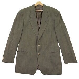 Mani Mens 42L Blazer Bloomingdales Olive Brown Wool Italy Designer Sport Coat